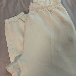 PINK Victoria's Secret Ivory Joggers